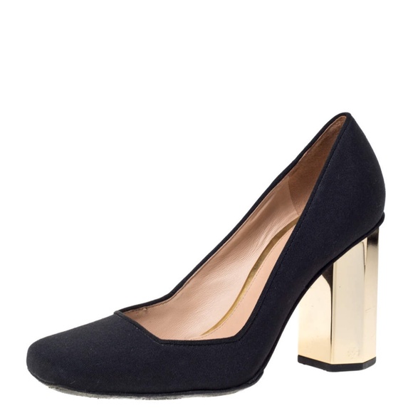 Tory Burch Shoes - Tory Burch Regina 90mm Chic Black Pump with Gold Heels Sz 9 Perfect! $328